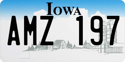 IA license plate AMZ197