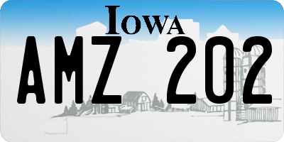 IA license plate AMZ202
