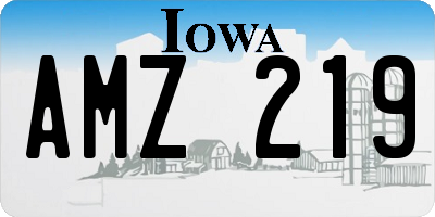 IA license plate AMZ219