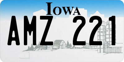 IA license plate AMZ221