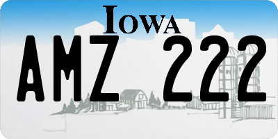 IA license plate AMZ222