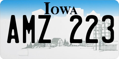 IA license plate AMZ223