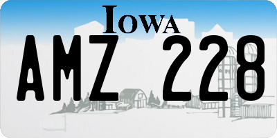 IA license plate AMZ228