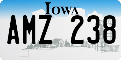 IA license plate AMZ238