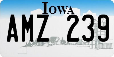 IA license plate AMZ239