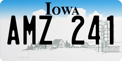 IA license plate AMZ241