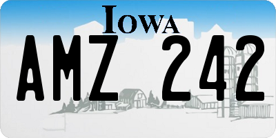 IA license plate AMZ242