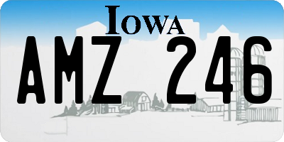 IA license plate AMZ246