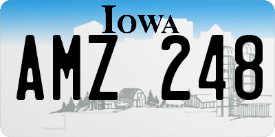 IA license plate AMZ248