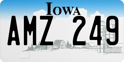 IA license plate AMZ249