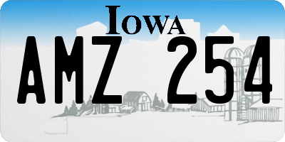 IA license plate AMZ254