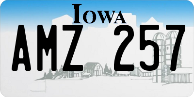 IA license plate AMZ257