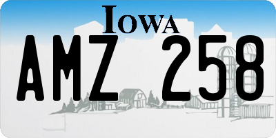 IA license plate AMZ258