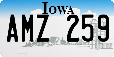 IA license plate AMZ259