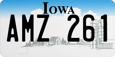 IA license plate AMZ261