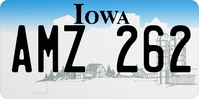IA license plate AMZ262