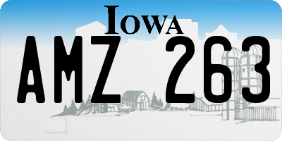 IA license plate AMZ263