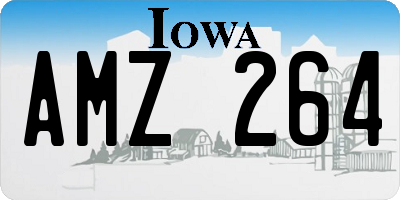 IA license plate AMZ264