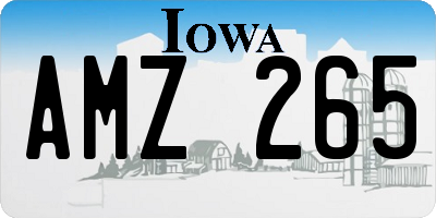 IA license plate AMZ265