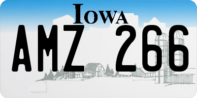 IA license plate AMZ266