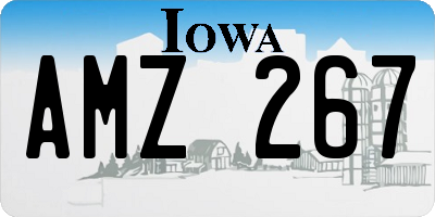 IA license plate AMZ267
