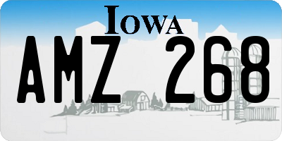 IA license plate AMZ268