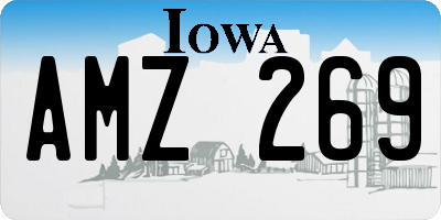 IA license plate AMZ269