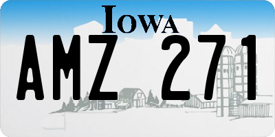 IA license plate AMZ271