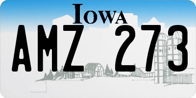 IA license plate AMZ273