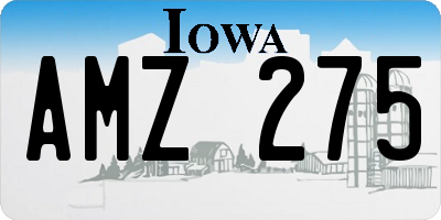 IA license plate AMZ275