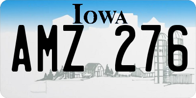 IA license plate AMZ276