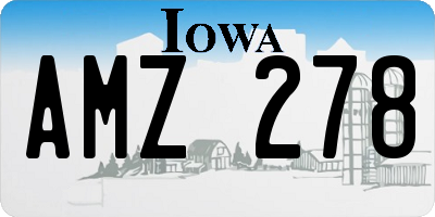 IA license plate AMZ278