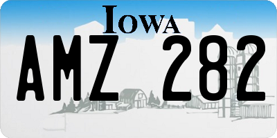 IA license plate AMZ282