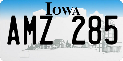 IA license plate AMZ285