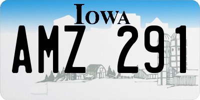 IA license plate AMZ291