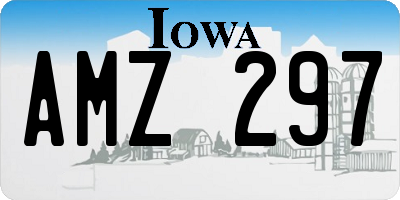 IA license plate AMZ297
