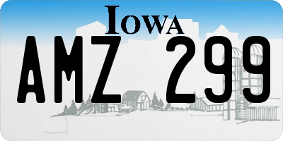 IA license plate AMZ299