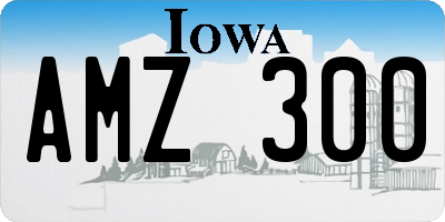 IA license plate AMZ300