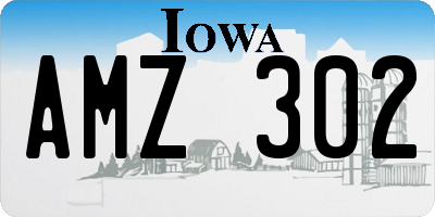 IA license plate AMZ302