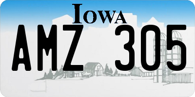 IA license plate AMZ305