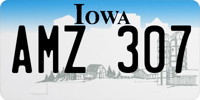 IA license plate AMZ307