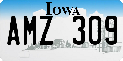 IA license plate AMZ309