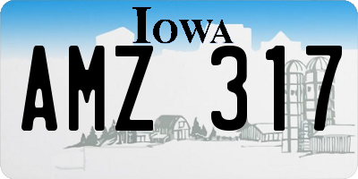 IA license plate AMZ317