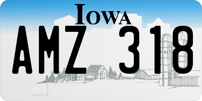IA license plate AMZ318