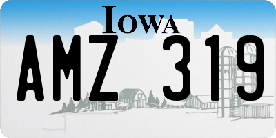 IA license plate AMZ319