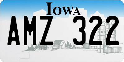 IA license plate AMZ322