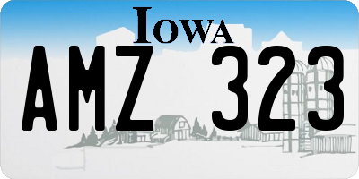 IA license plate AMZ323