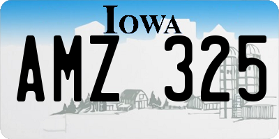 IA license plate AMZ325