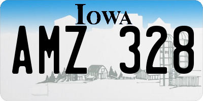 IA license plate AMZ328