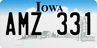 IA license plate AMZ331